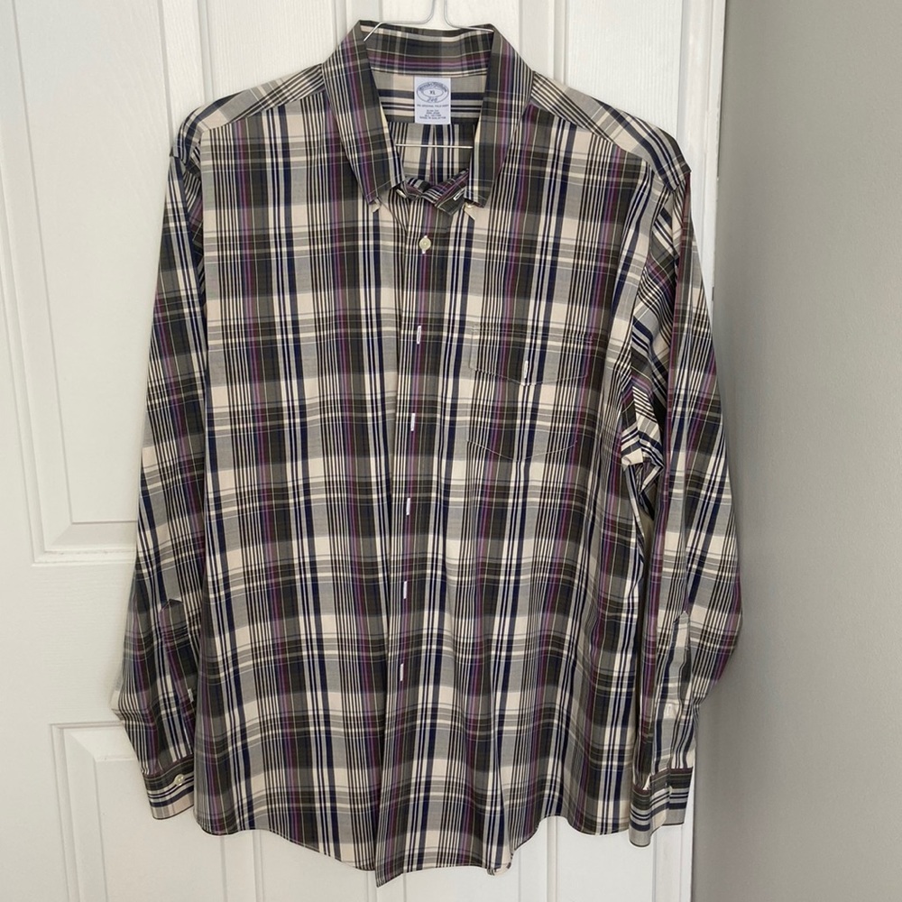 Brooks Brothers Original Polo Shirt Slim Fit Non Iron XL 346